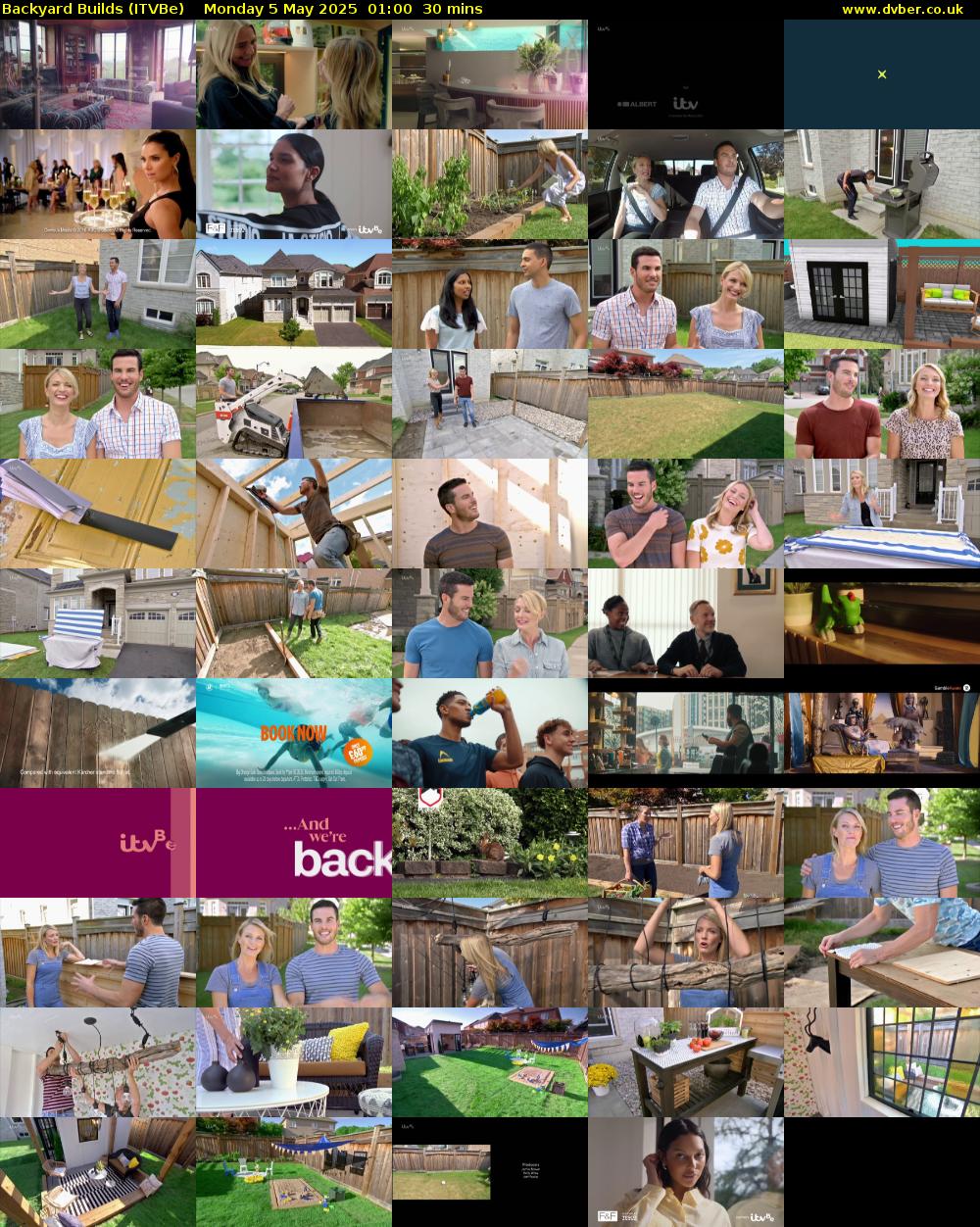 Backyard Builds (ITVBe) Monday 5 May 2025 01:00 - 01:30