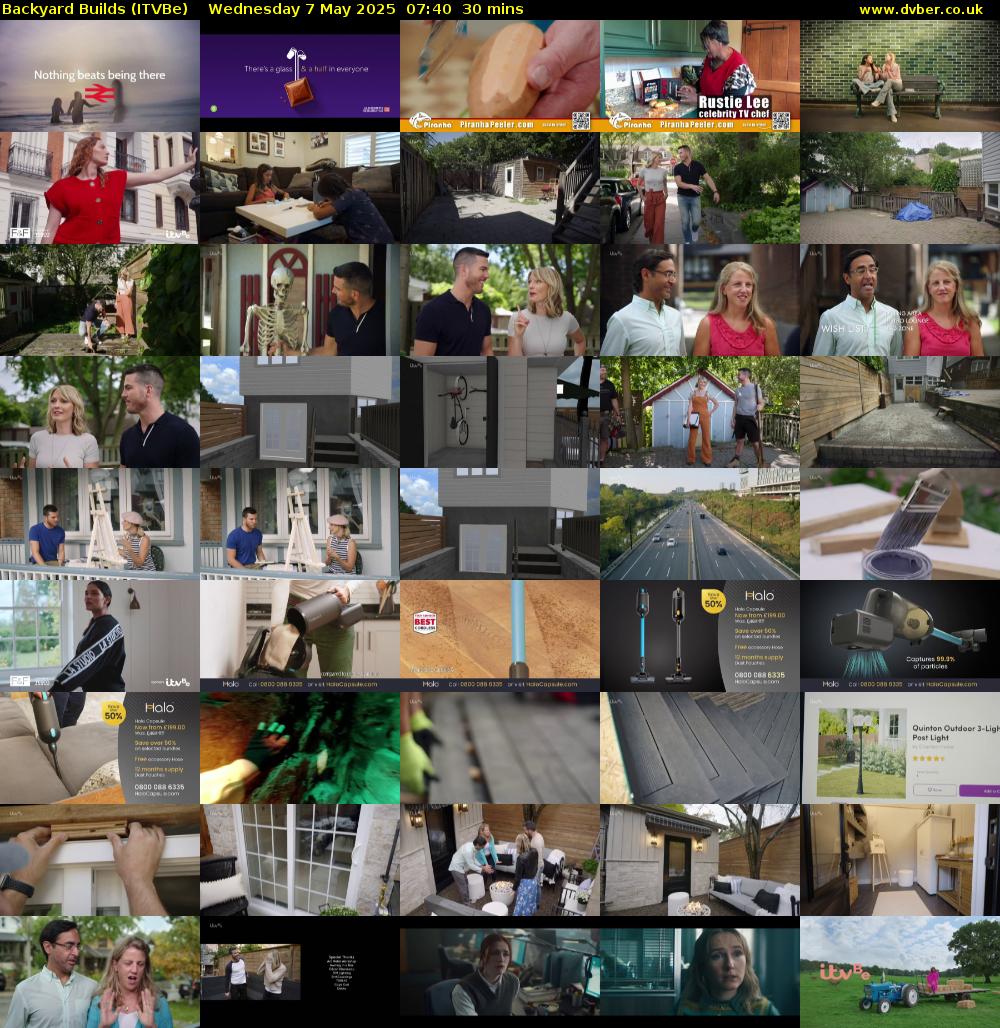 Backyard Builds (ITVBe) Wednesday 7 May 2025 07:40 - 08:10