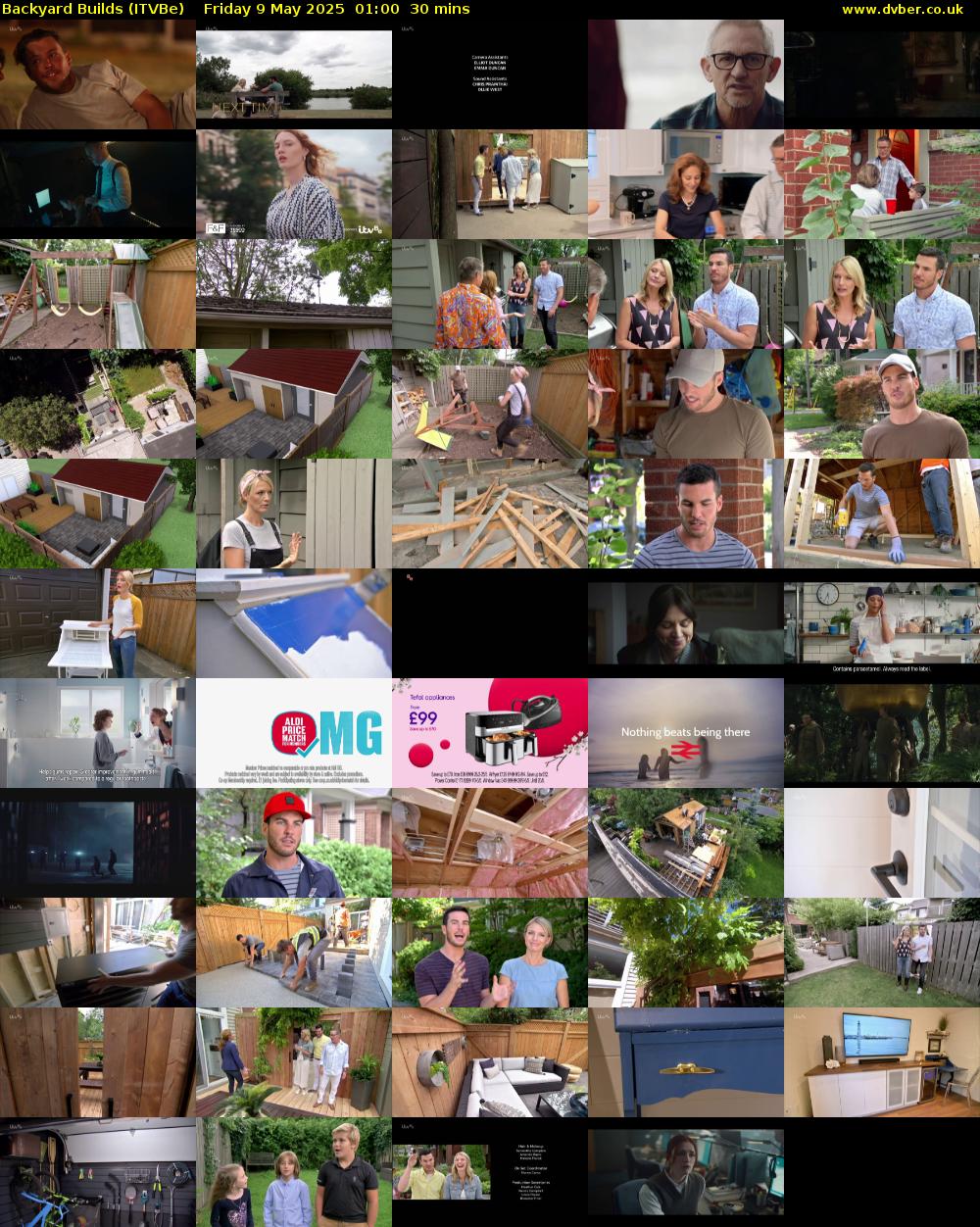 Backyard Builds (ITVBe) Friday 9 May 2025 01:00 - 01:30