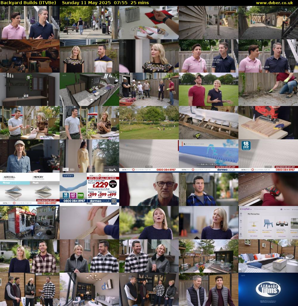 Backyard Builds (ITVBe) Sunday 11 May 2025 07:55 - 08:20