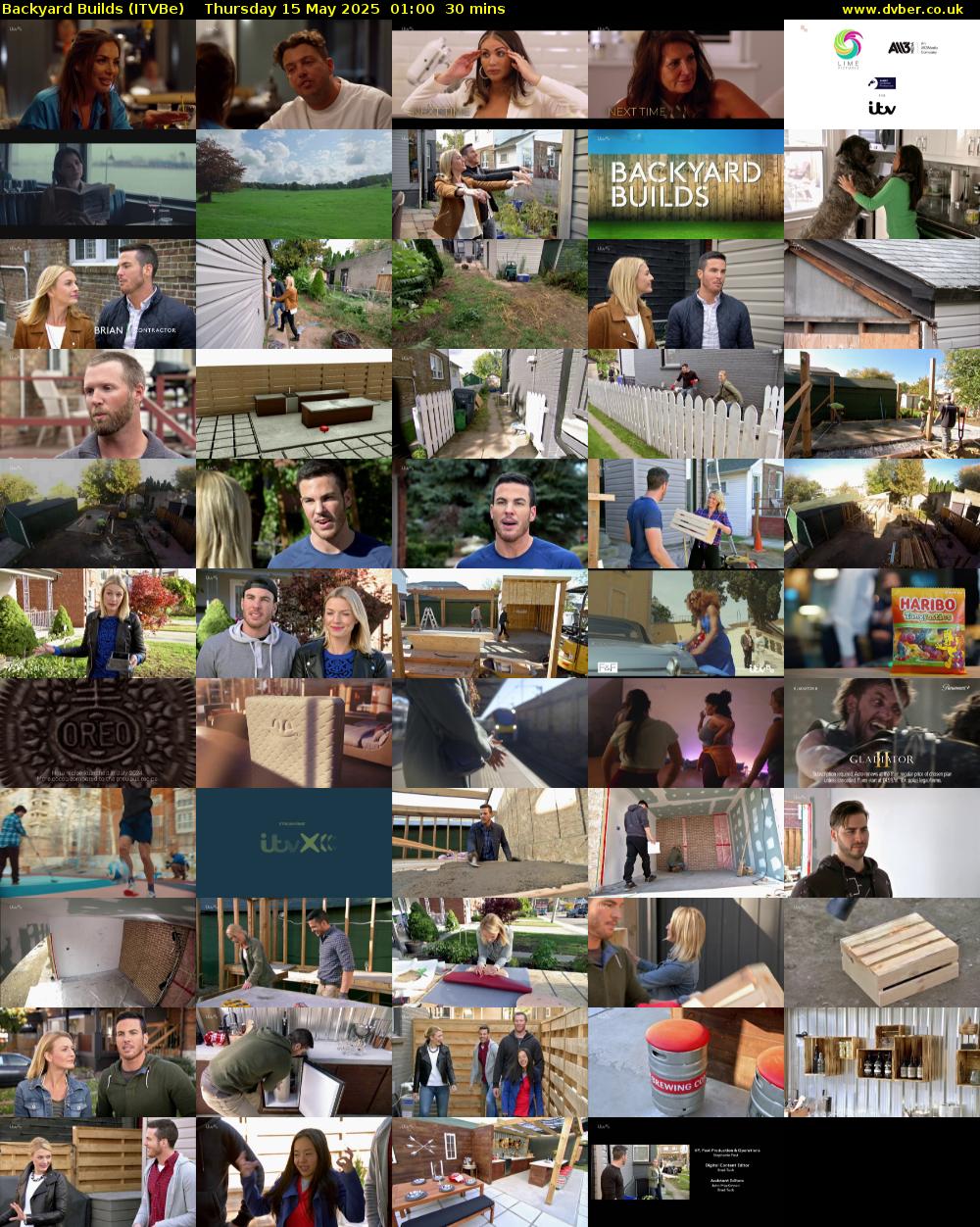 Backyard Builds (ITVBe) Thursday 15 May 2025 01:00 - 01:30