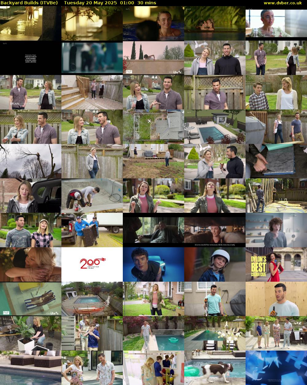 Backyard Builds (ITVBe) Tuesday 20 May 2025 01:00 - 01:30