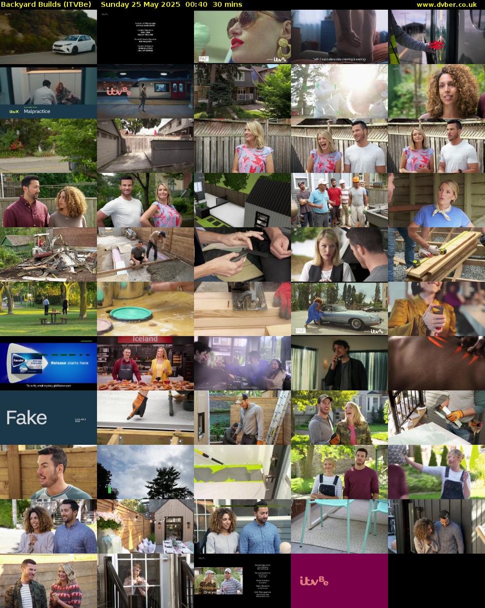 Backyard Builds (ITVBe) Sunday 25 May 2025 00:40 - 01:10