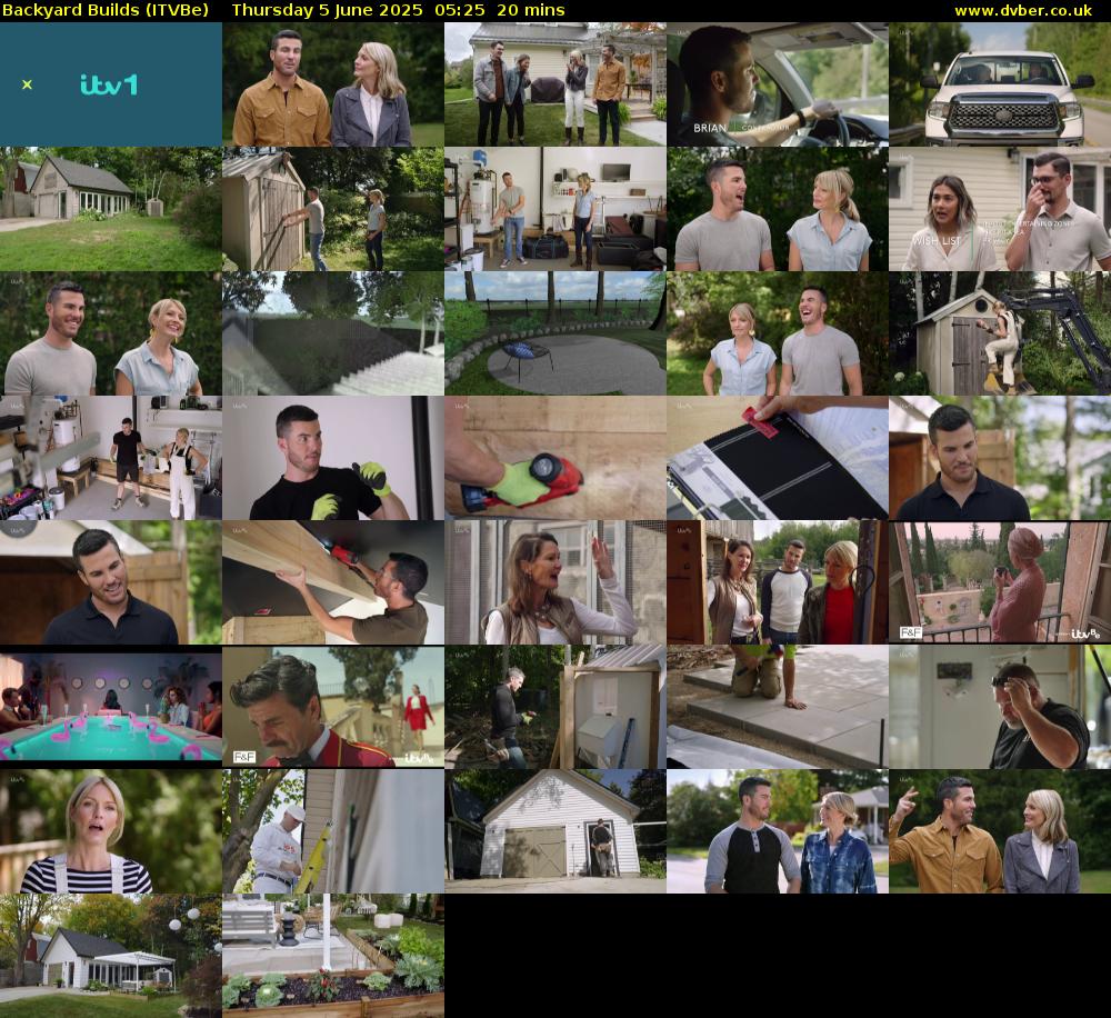 Backyard Builds (ITVBe) Thursday 5 June 2025 05:25 - 05:45