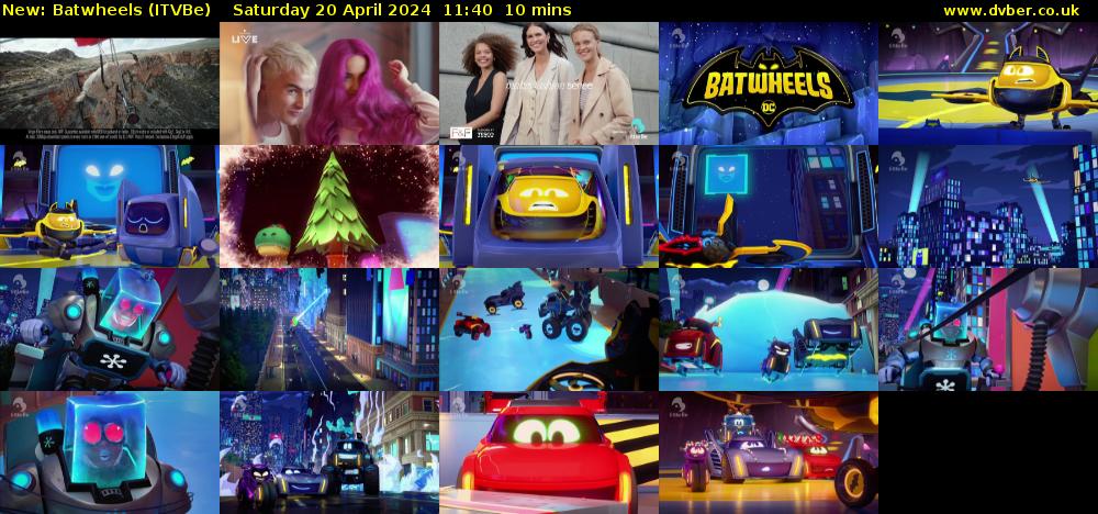 Batwheels (ITVBe) Saturday 20 April 2024 11:40 - 11:50