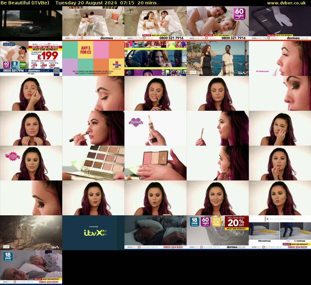 Be Beautiful (ITVBe) Tuesday 20 August 2024 07:15 - 07:35
