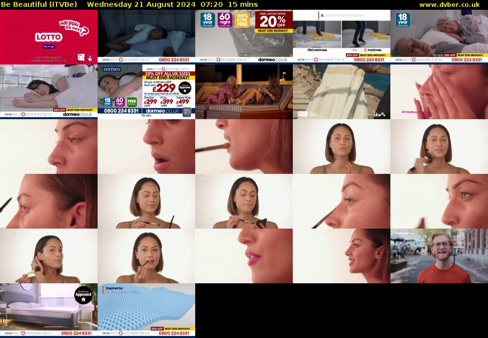Be Beautiful (ITVBe) Wednesday 21 August 2024 07:20 - 07:35