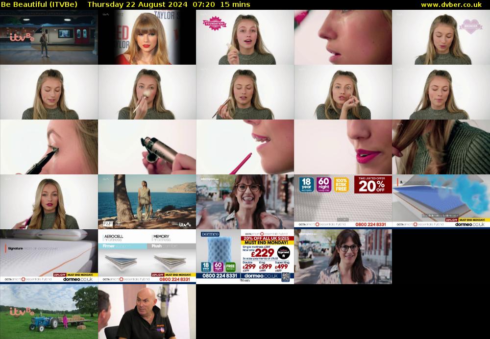 Be Beautiful (ITVBe) Thursday 22 August 2024 07:20 - 07:35