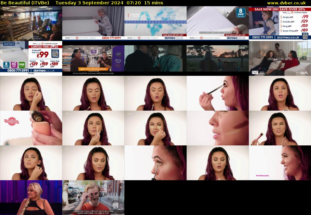 Be Beautiful (ITVBe) Tuesday 3 September 2024 07:20 - 07:35
