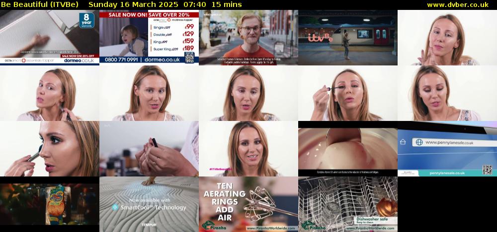 Be Beautiful (ITVBe) Sunday 16 March 2025 07:40 - 07:55