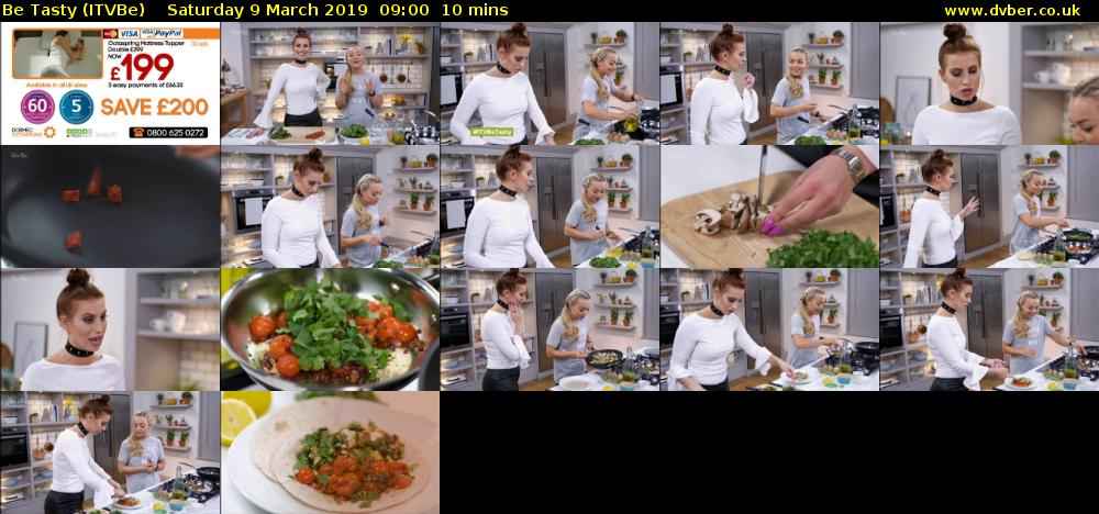 Be Tasty (ITVBe) Saturday 9 March 2019 09:00 - 09:10