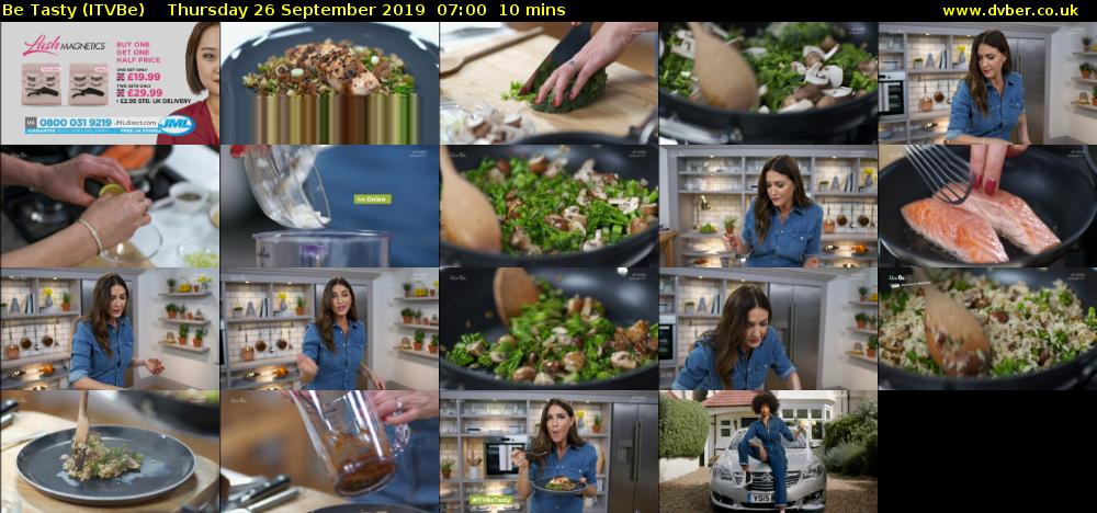 Be Tasty (ITVBe) Thursday 26 September 2019 07:00 - 07:10