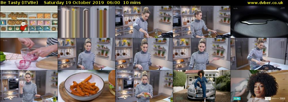 Be Tasty (ITVBe) Saturday 19 October 2019 06:00 - 06:10