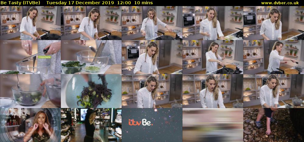 Be Tasty (ITVBe) Tuesday 17 December 2019 12:00 - 12:10