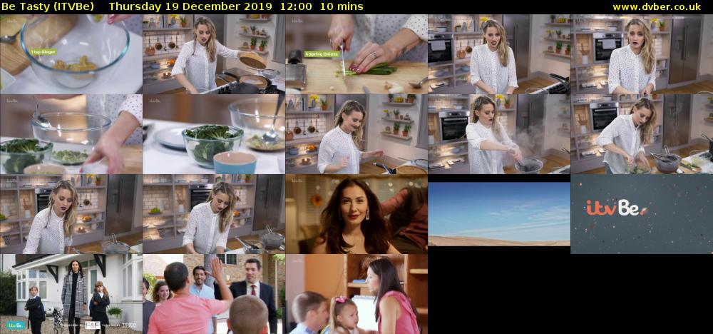 Be Tasty (ITVBe) Thursday 19 December 2019 12:00 - 12:10