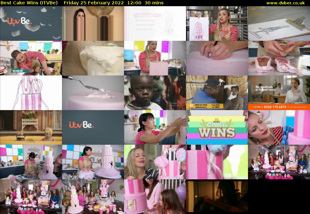 Best Cake Wins (ITVBe) Friday 25 February 2022 12:00 - 12:30