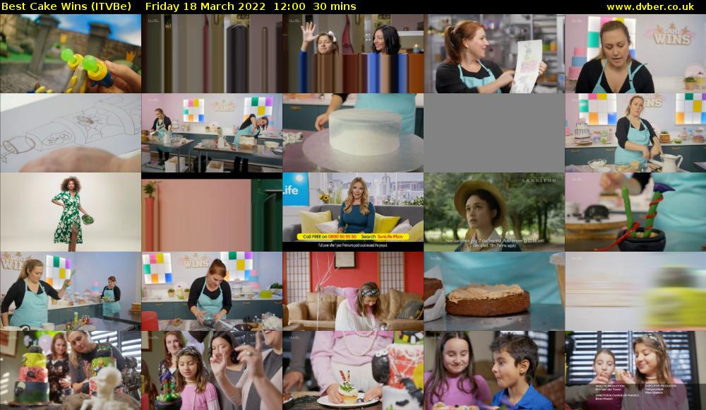 Best Cake Wins (ITVBe) Friday 18 March 2022 12:00 - 12:30