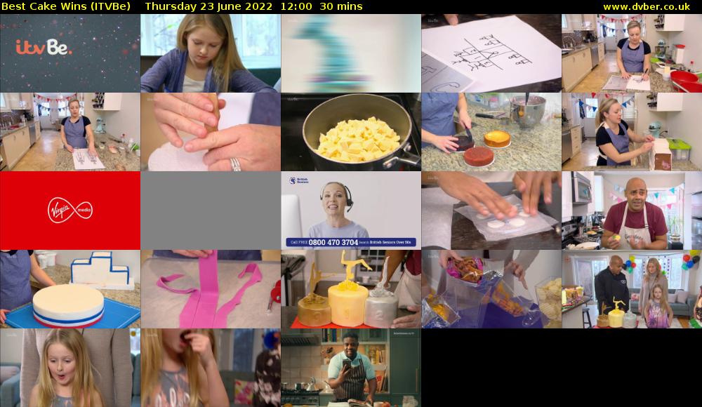 Best Cake Wins (ITVBe) Thursday 23 June 2022 12:00 - 12:30