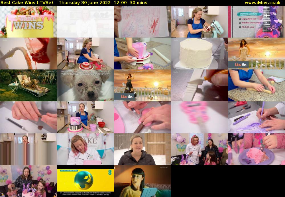 Best Cake Wins (ITVBe) Thursday 30 June 2022 12:00 - 12:30