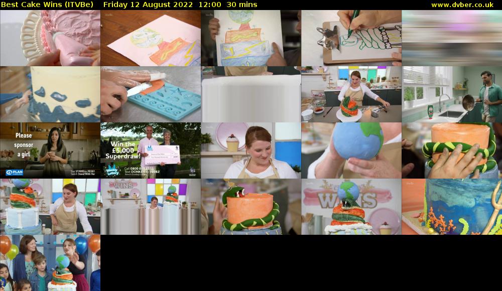 Best Cake Wins (ITVBe) Friday 12 August 2022 12:00 - 12:30