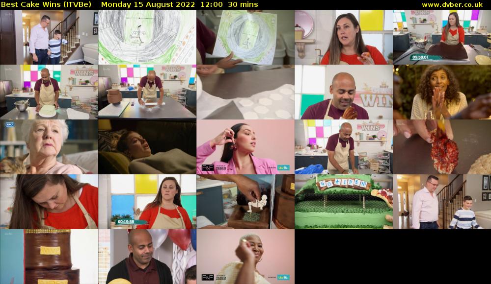 Best Cake Wins (ITVBe) Monday 15 August 2022 12:00 - 12:30