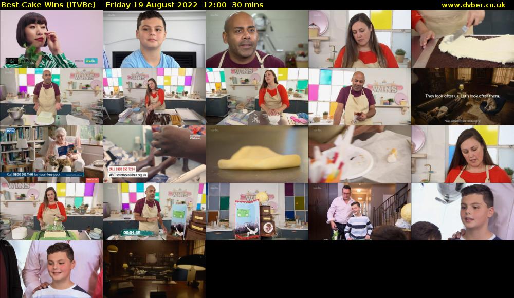 Best Cake Wins (ITVBe) Friday 19 August 2022 12:00 - 12:30