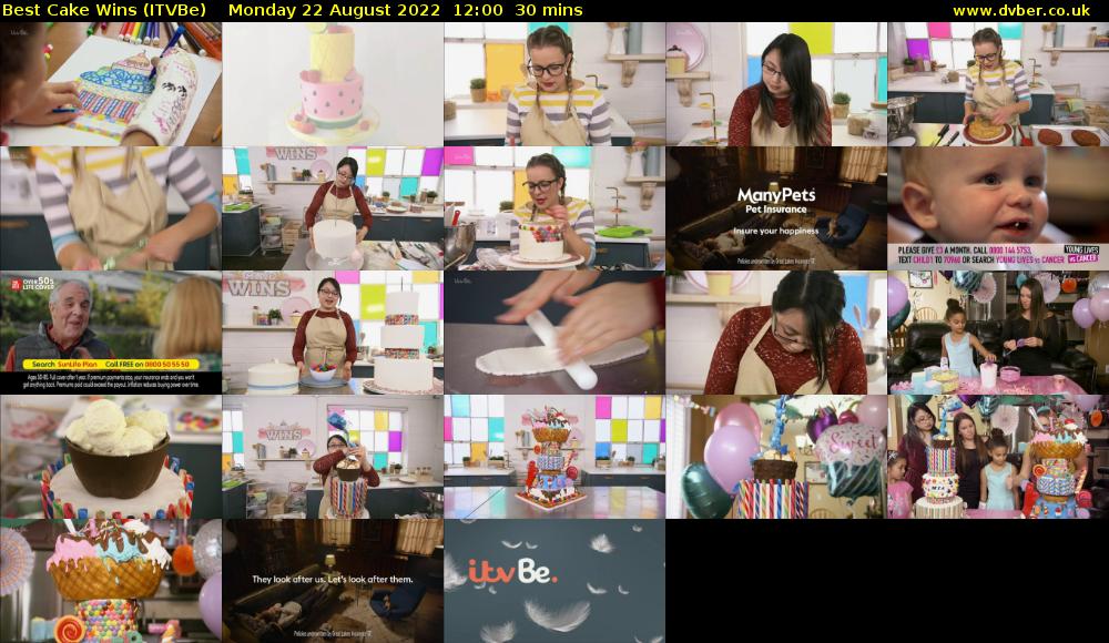 Best Cake Wins (ITVBe) Monday 22 August 2022 12:00 - 12:30