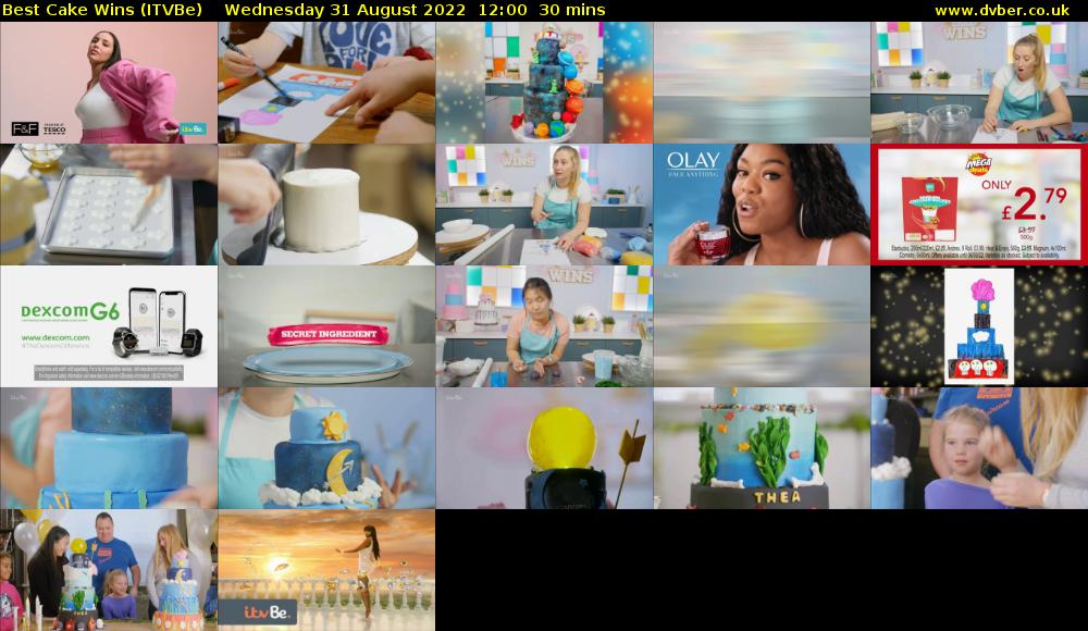 Best Cake Wins (ITVBe) Wednesday 31 August 2022 12:00 - 12:30