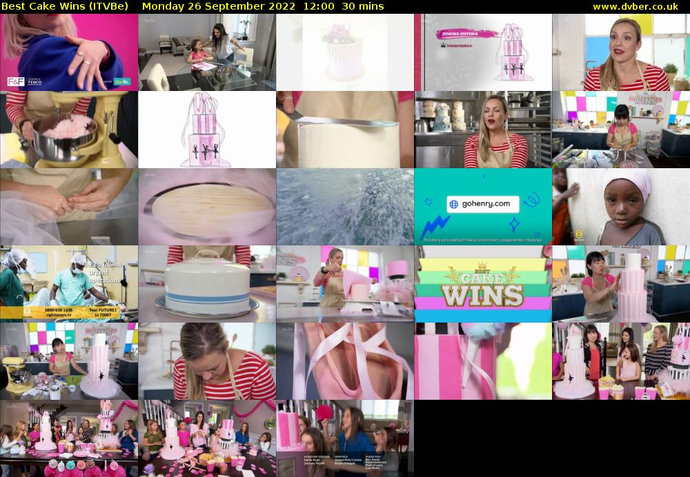 Best Cake Wins (ITVBe) Monday 26 September 2022 12:00 - 12:30