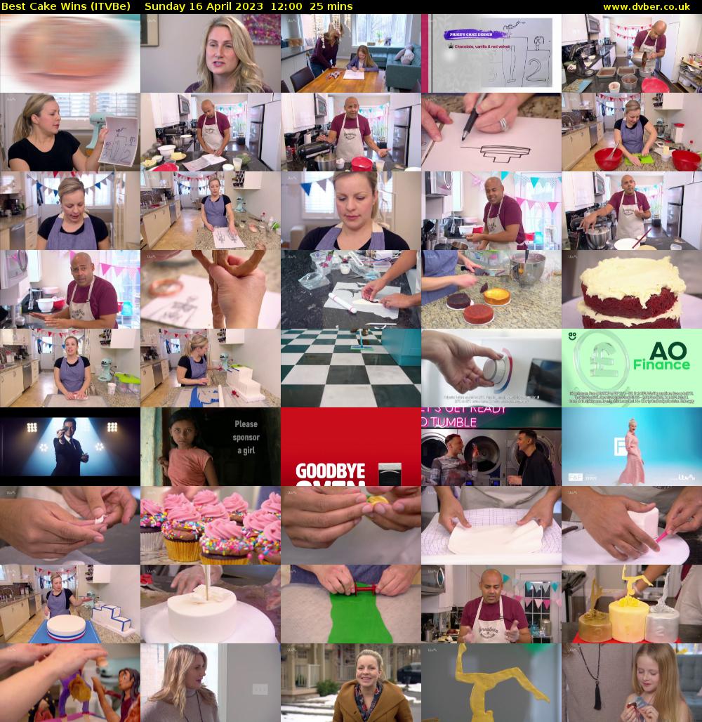 Best Cake Wins (ITVBe) Sunday 16 April 2023 12:00 - 12:25