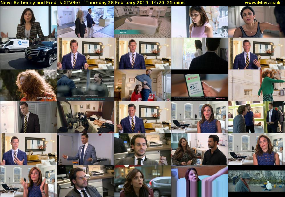 Bethenny and Fredrik (ITVBe) Thursday 28 February 2019 14:20 - 14:45