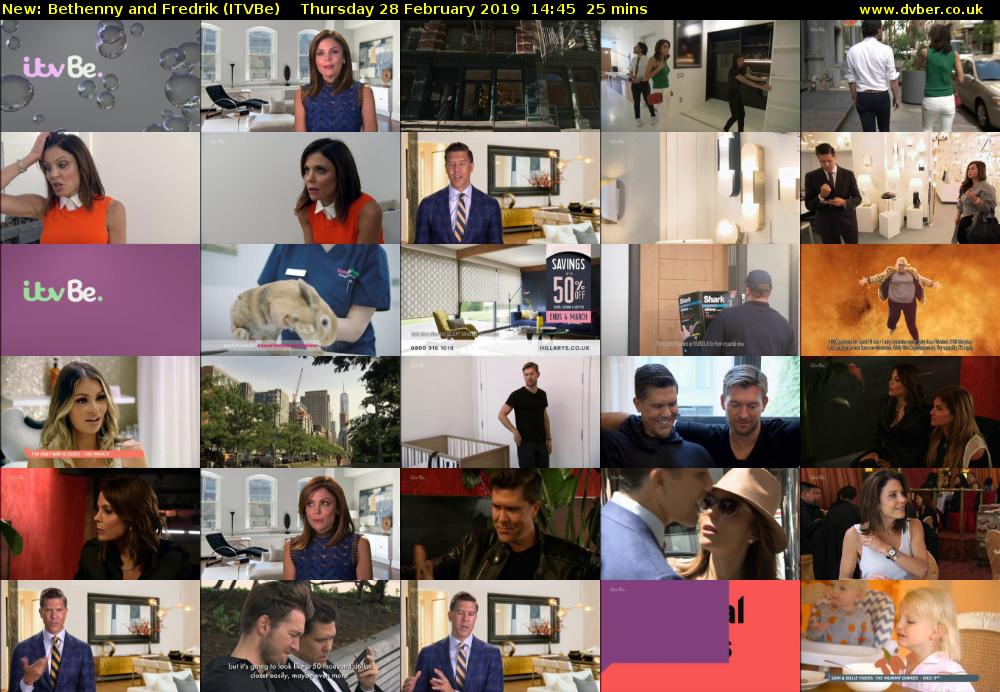 Bethenny and Fredrik (ITVBe) Thursday 28 February 2019 14:45 - 15:10