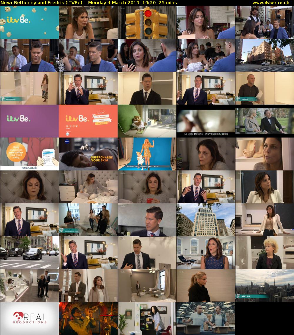 Bethenny and Fredrik (ITVBe) Monday 4 March 2019 14:20 - 14:45