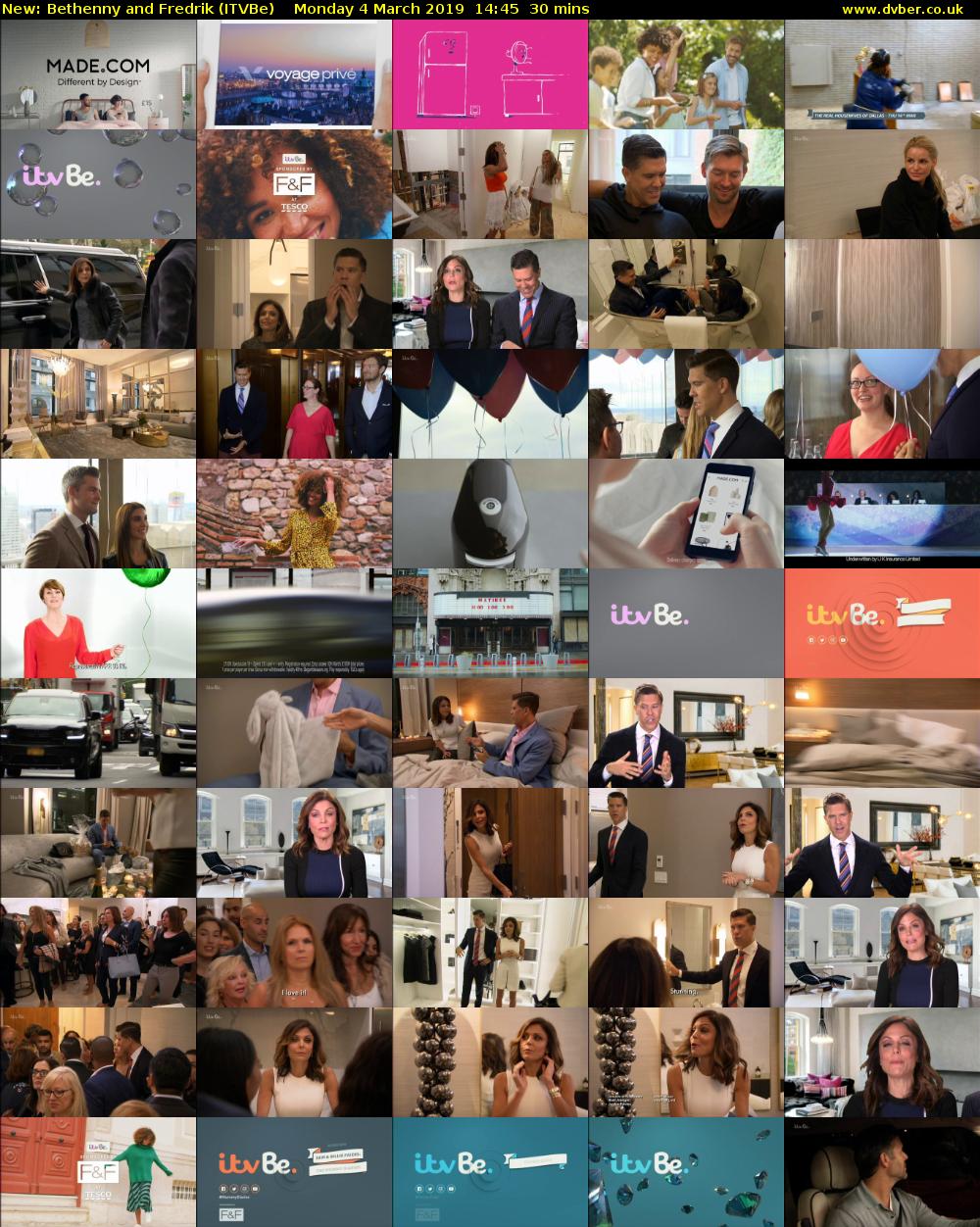 Bethenny and Fredrik (ITVBe) Monday 4 March 2019 14:45 - 15:15