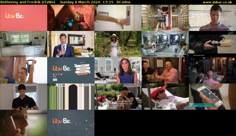 Bethenny and Fredrik (ITVBe) Sunday 8 March 2020 17:15 - 17:45