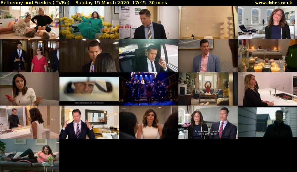Bethenny and Fredrik (ITVBe) Sunday 15 March 2020 17:45 - 18:15