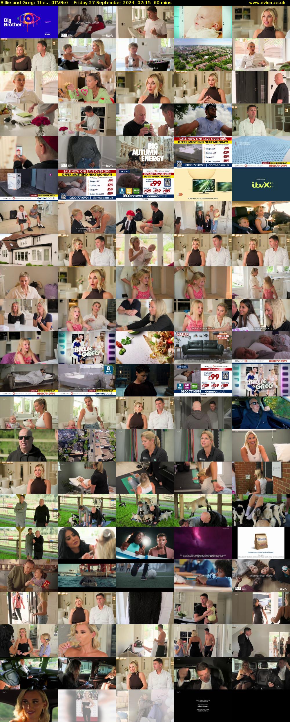 Billie and Greg: The... (ITVBe) Friday 27 September 2024 07:15 - 08:15