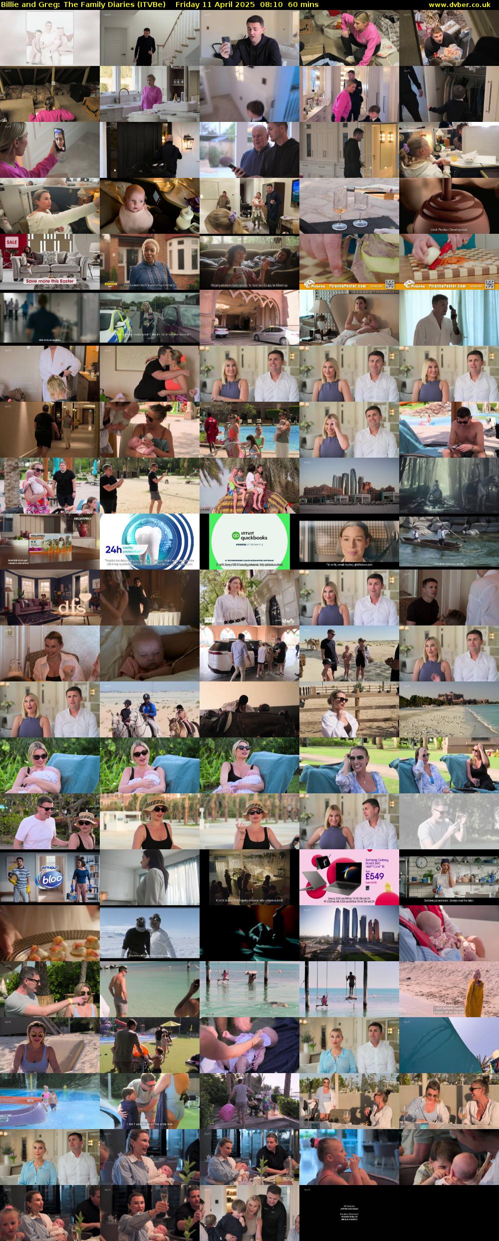 Billie and Greg: The Family Diaries (ITVBe) Friday 11 April 2025 08:10 - 09:10