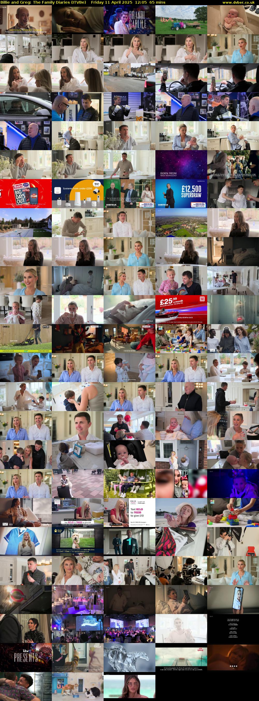 Billie and Greg: The Family Diaries (ITVBe) Friday 11 April 2025 12:05 - 13:10