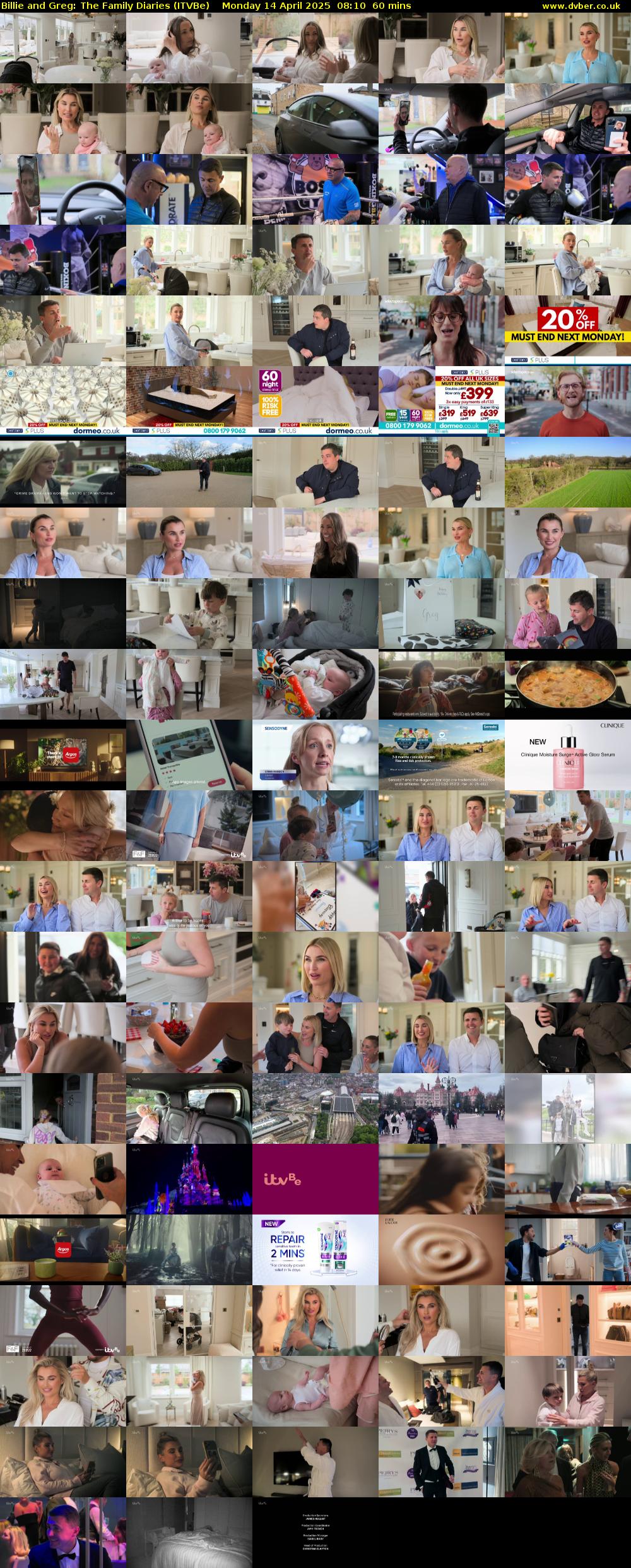 Billie and Greg: The Family Diaries (ITVBe) Monday 14 April 2025 08:10 - 09:10