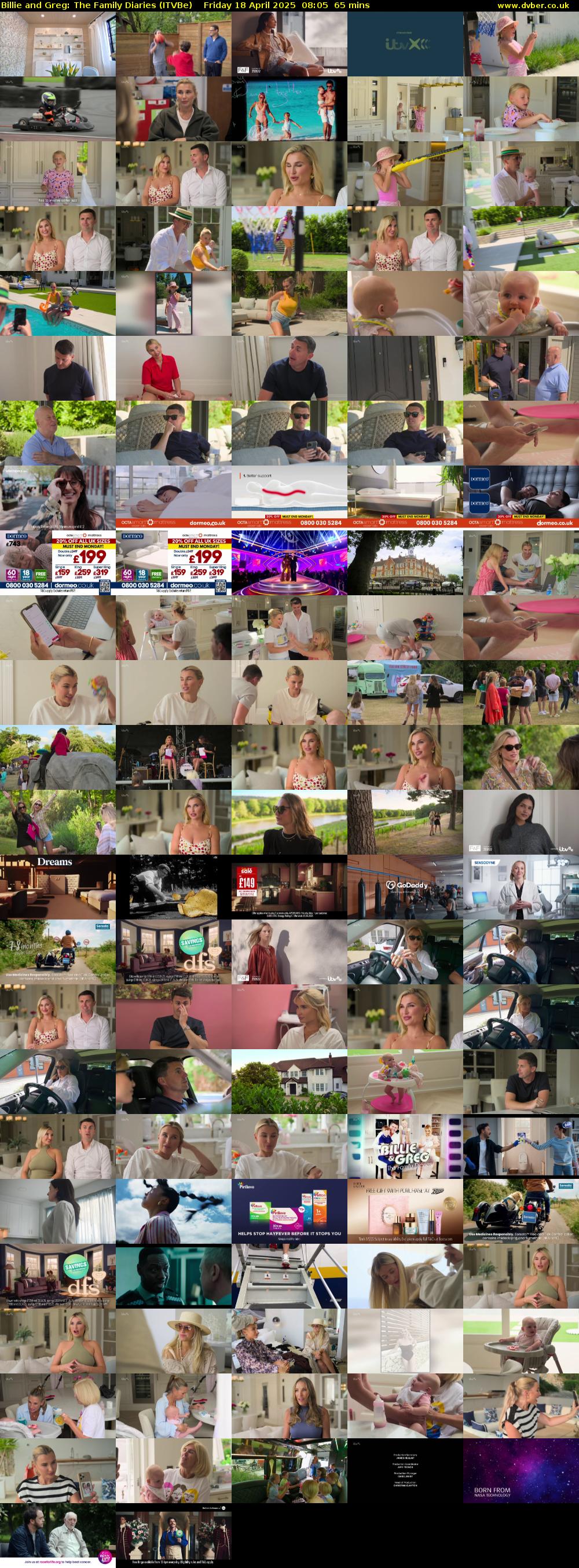 Billie and Greg: The Family Diaries (ITVBe) Friday 18 April 2025 08:05 - 09:10