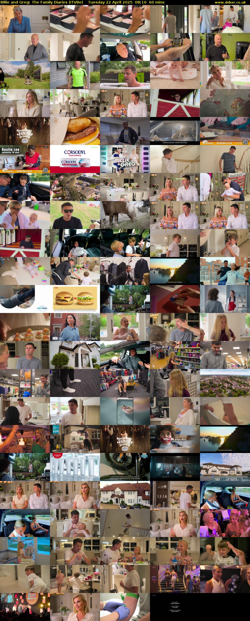 Billie and Greg: The Family Diaries (ITVBe) Tuesday 22 April 2025 08:10 - 09:10