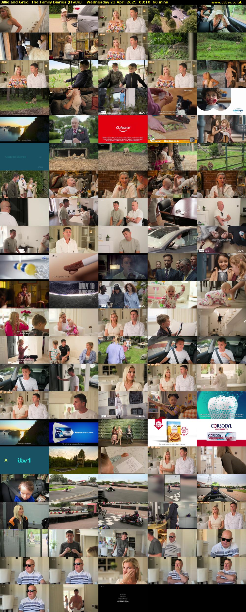 Billie and Greg: The Family Diaries (ITVBe) Wednesday 23 April 2025 08:10 - 09:10