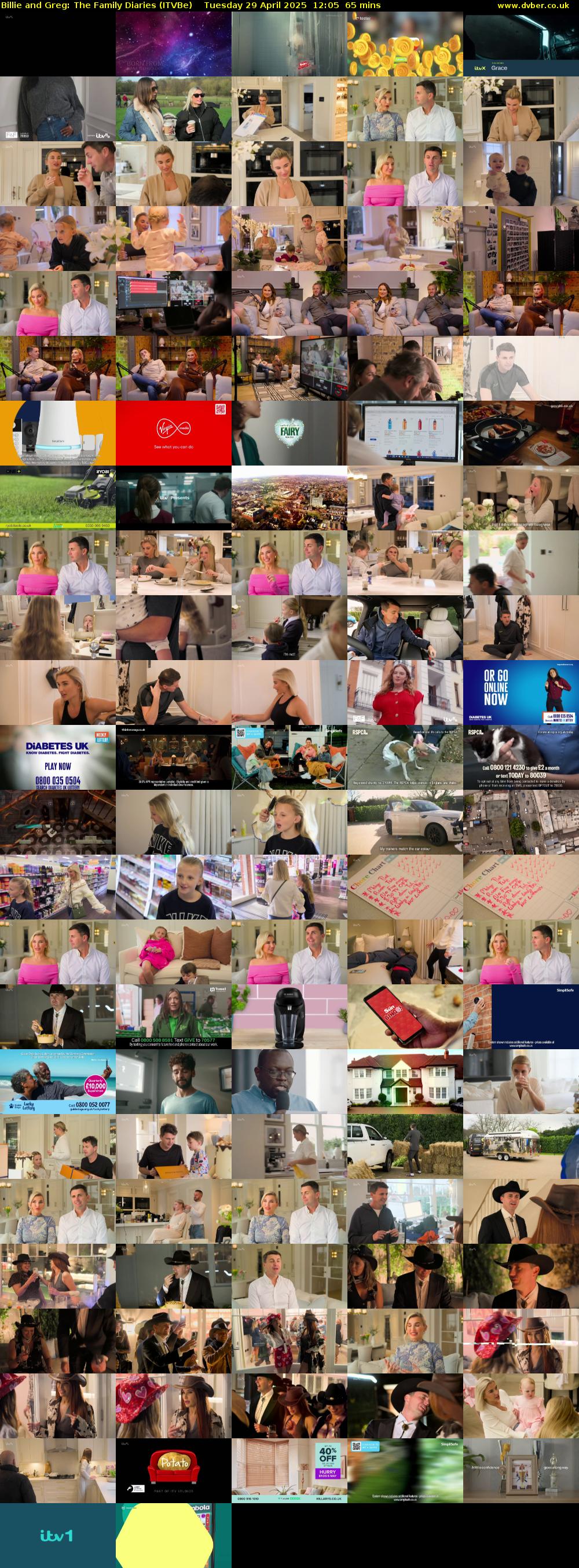 Billie and Greg: The Family Diaries (ITVBe) Tuesday 29 April 2025 12:05 - 13:10