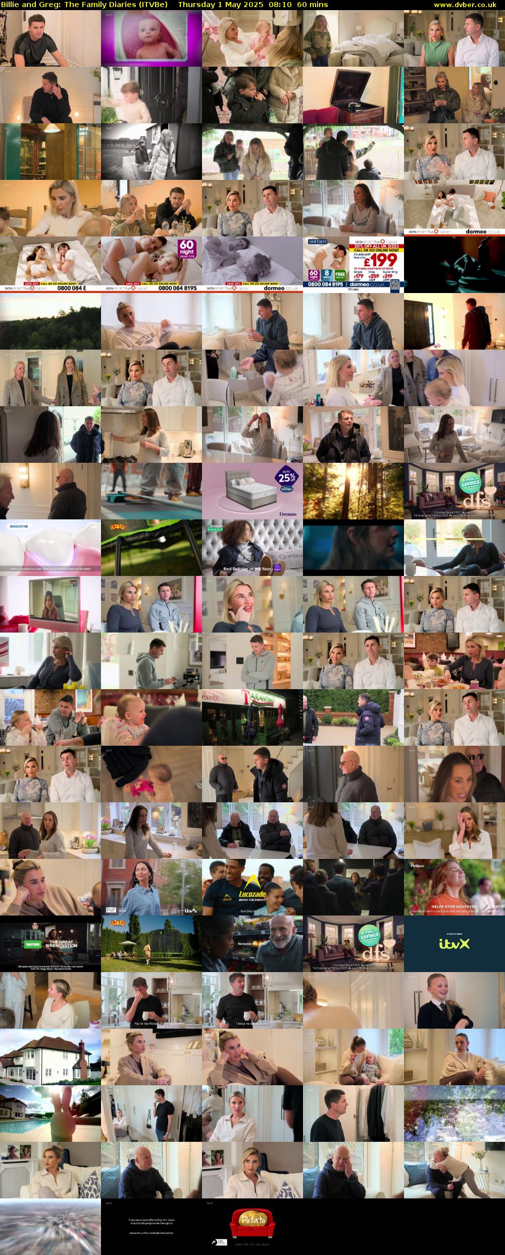 Billie and Greg: The Family Diaries (ITVBe) Thursday 1 May 2025 08:10 - 09:10