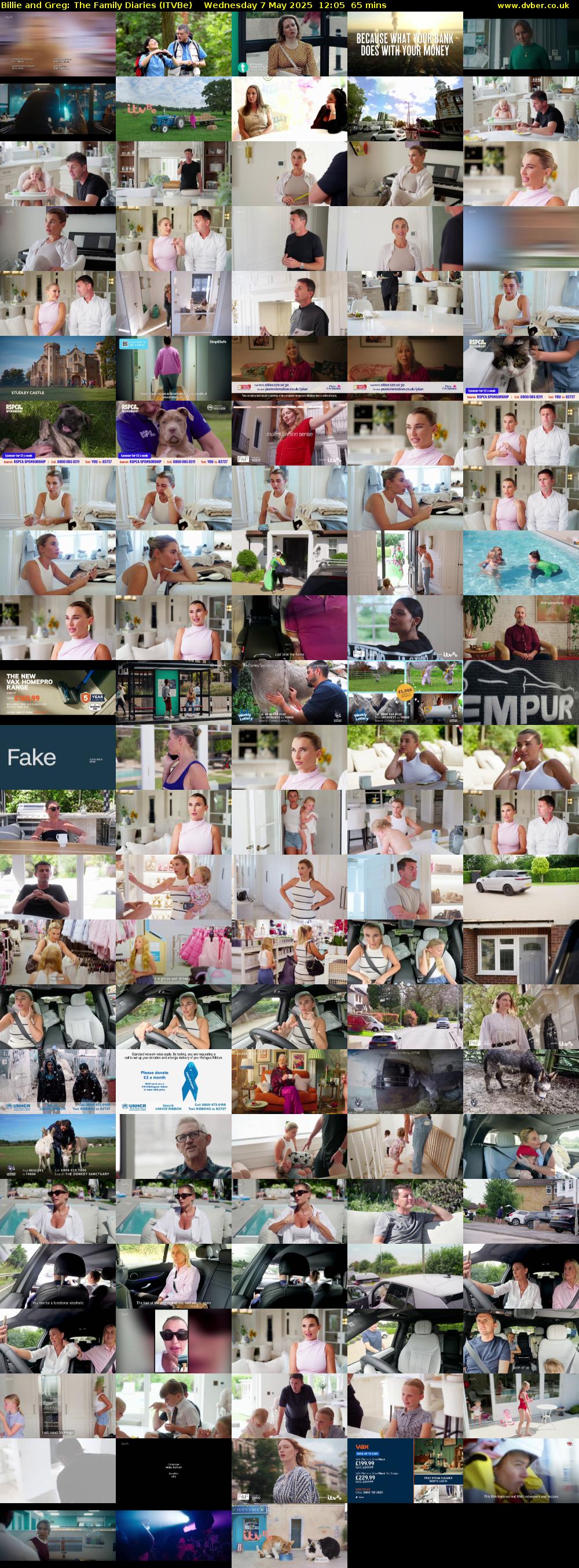 Billie and Greg: The Family Diaries (ITVBe) Wednesday 7 May 2025 12:05 - 13:10