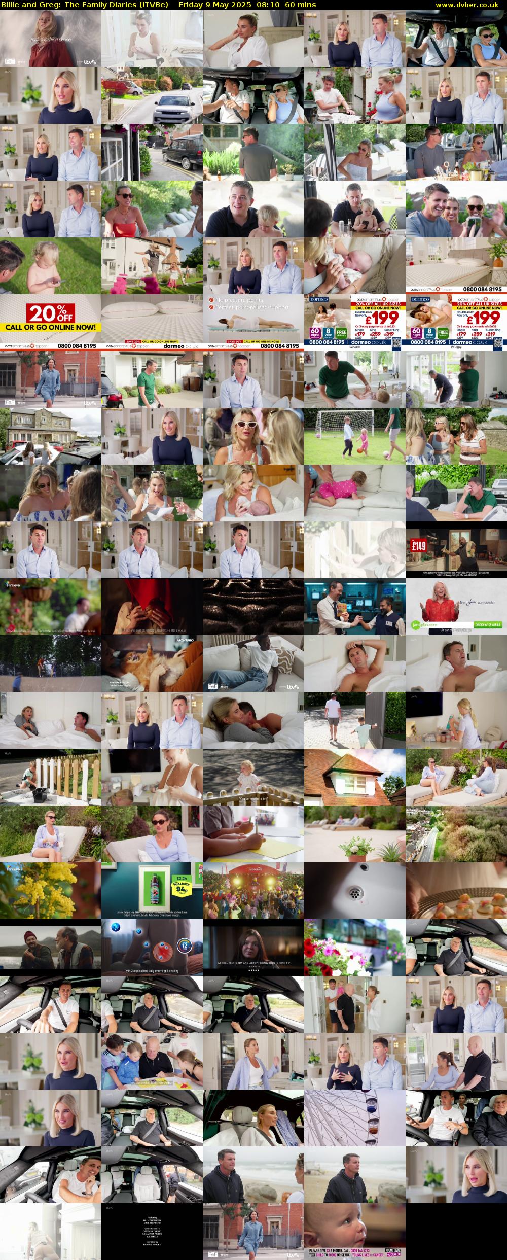 Billie and Greg: The Family Diaries (ITVBe) Friday 9 May 2025 08:10 - 09:10