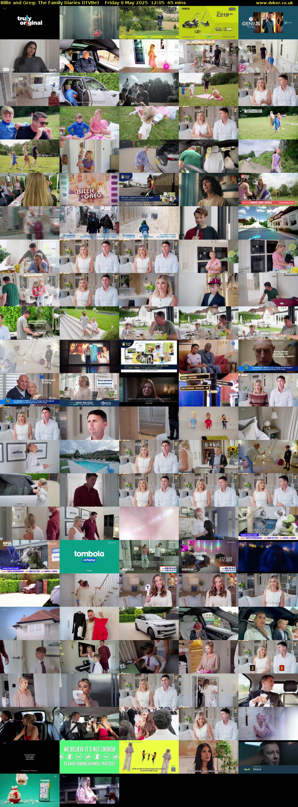 Billie and Greg: The Family Diaries (ITVBe) Friday 9 May 2025 12:05 - 13:10