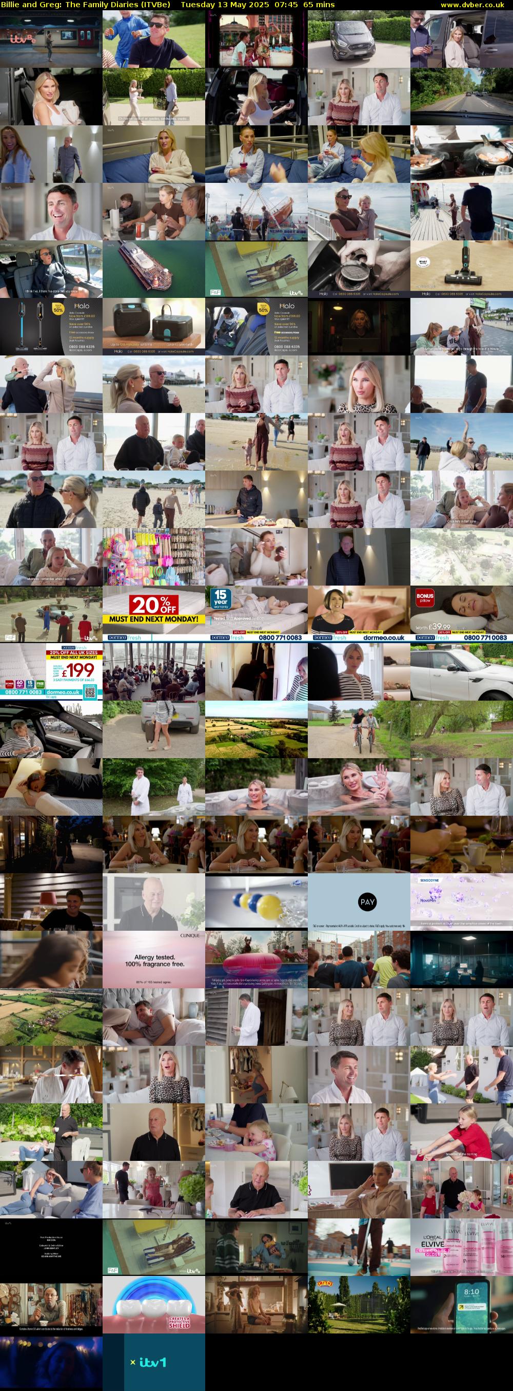 Billie and Greg: The Family Diaries (ITVBe) Tuesday 13 May 2025 07:45 - 08:50