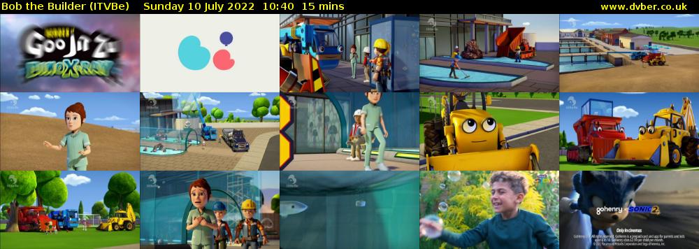 Bob the Builder (ITVBe) Sunday 10 July 2022 10:40 - 10:55